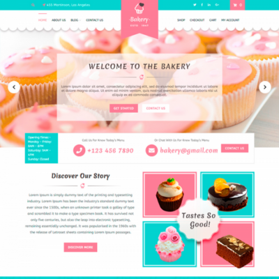Free Bakery WordPress Theme