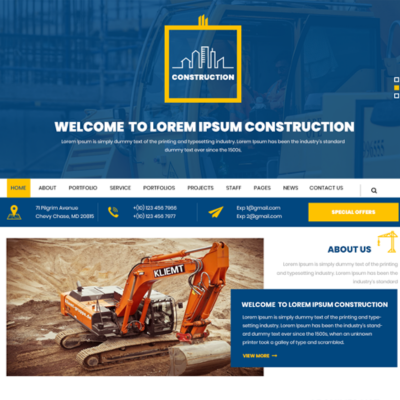 Free Construction WordPress Theme