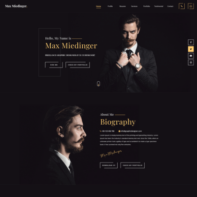 Business Card WordPress Theme