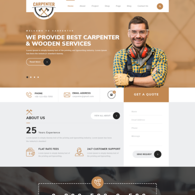 Free Carpenter WordPress Theme