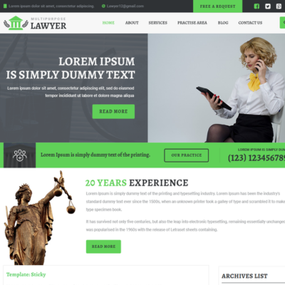 Free Lawyer WordPress Theme