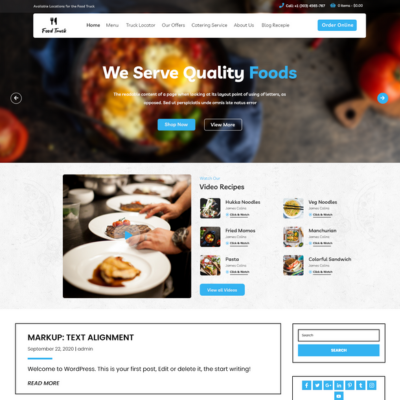 Free Catering WordPress Theme