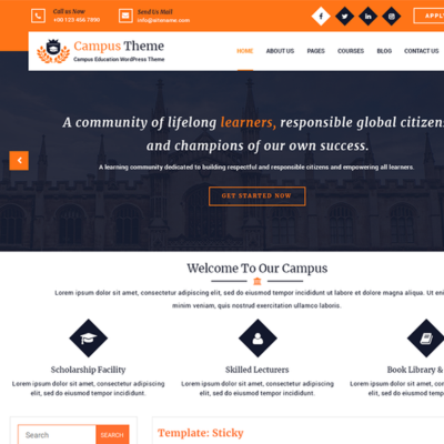 Free Education WordPress Theme