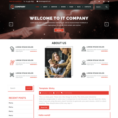 Free IT Company WordPress Theme