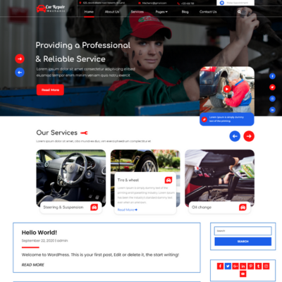 Free Mechanic WordPress Theme