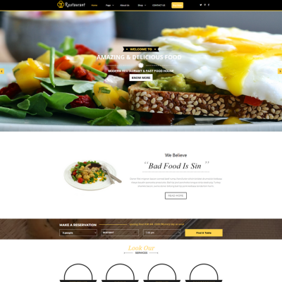 Free Restaurant WordPress Theme