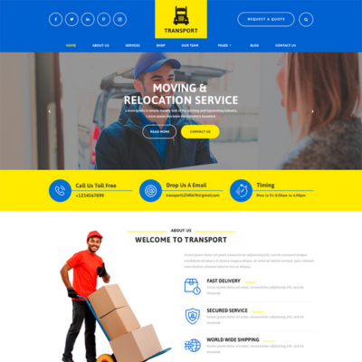 Free Transport WordPress Theme