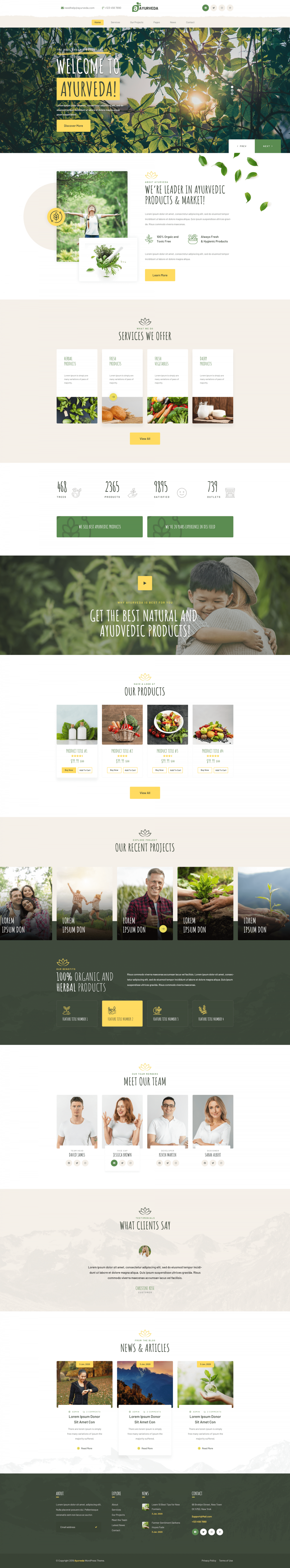 Free Ayurveda WordPress Theme