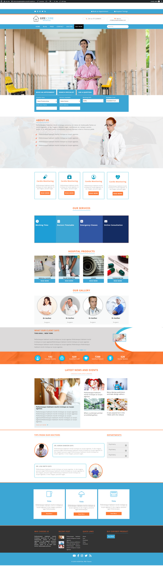 hospital wordpress theme