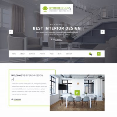 Free interior design WordPress theme for Interior Design Company.