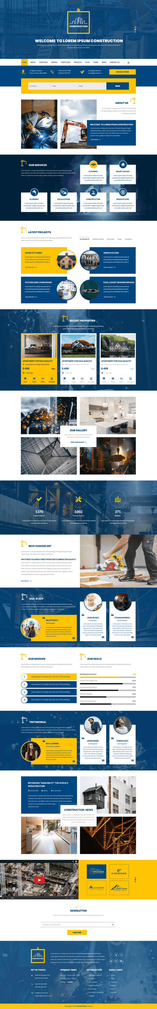 Premium Construction WordPress Theme For Builders And Contractors