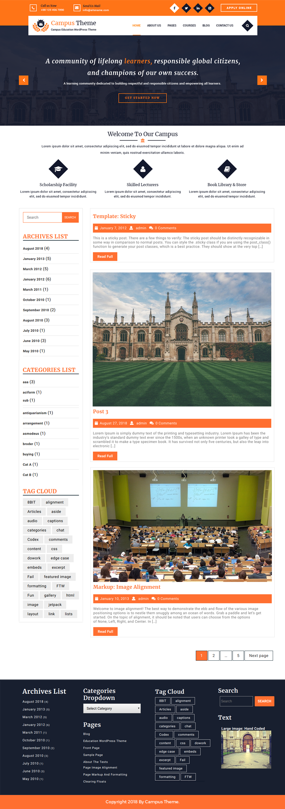 Best Free Education WordPress Theme for Teaching Websites