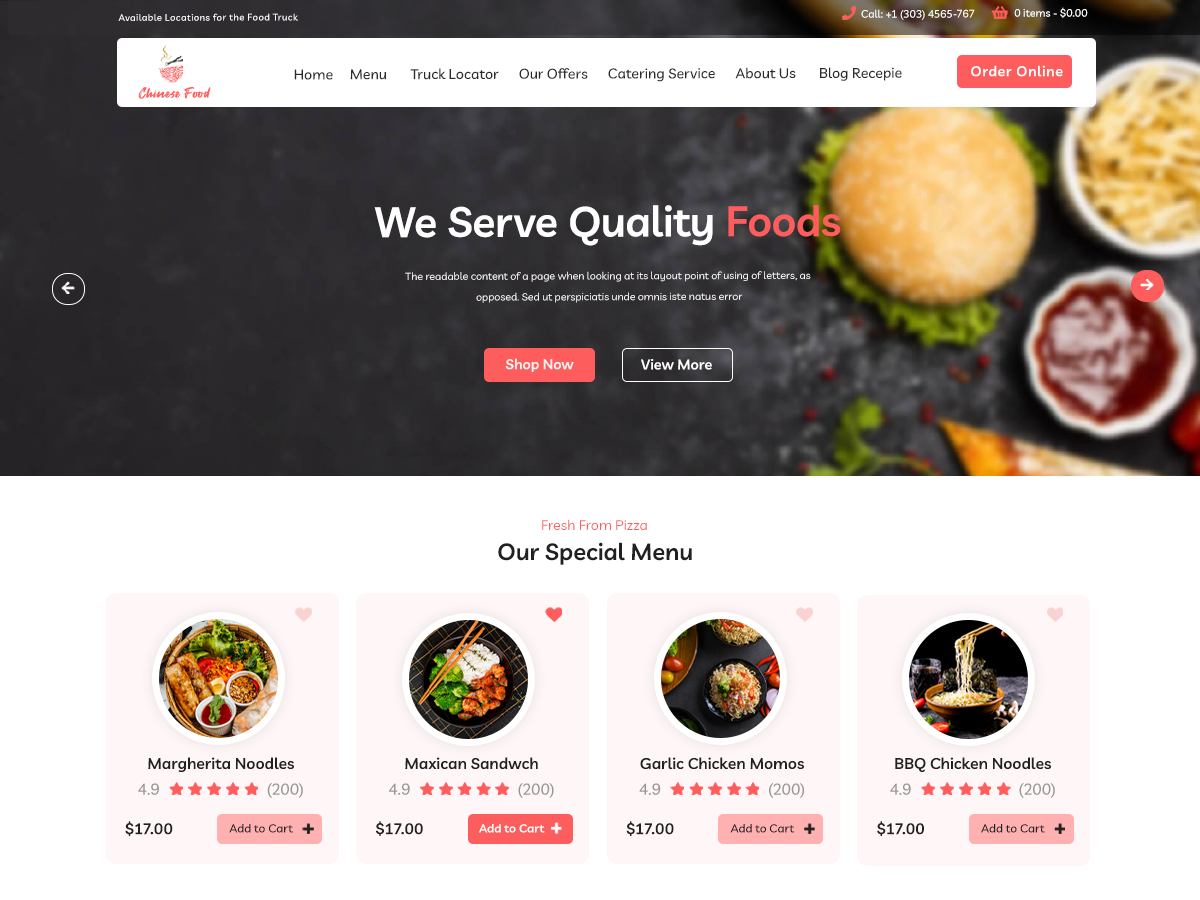 Free Food Truck WordPress Theme for Food Truck & Restaurant Business
