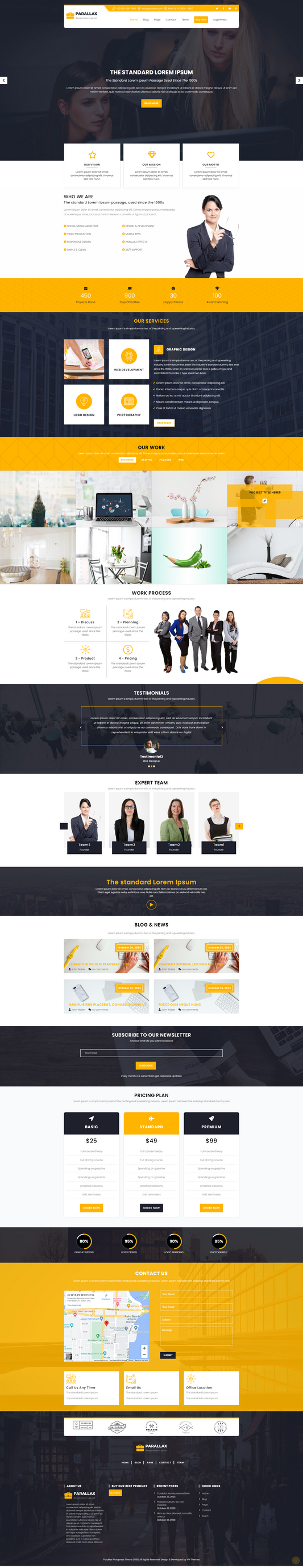 Parallax wordpress theme