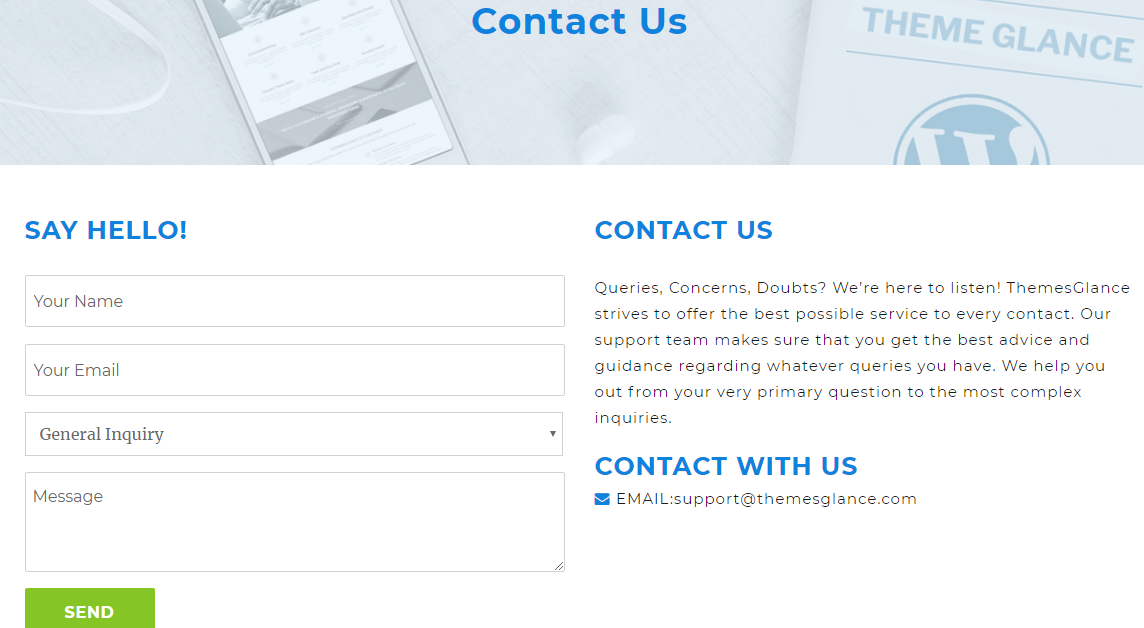 contact us page