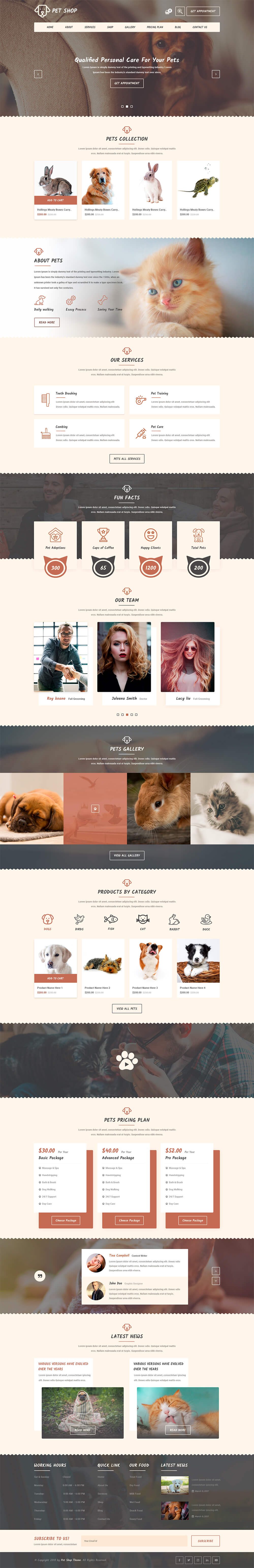 Premium Veterinary Pet WordPress Theme