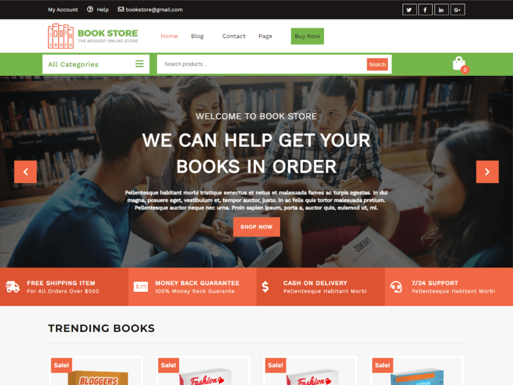 Premium Bookstore WordPress Theme 